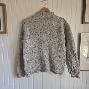 Marled Gray Cozy Knit Mock Neck Sweater